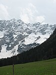 Grintovec ("det grymma berget") (2558 m) i Kamnik-Savinja Alperna ovan Ljubljana.