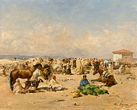 Scène de marché