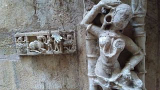 Idols embedded in walls