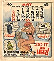 A propaganda calendar using pin-up style to urge measures against malaria