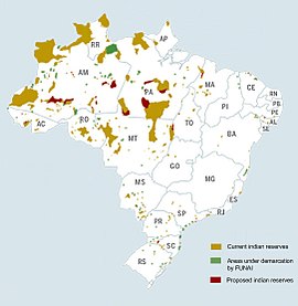 Indián rezervátumok Brazília területén