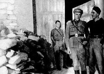 Иван Гошњак (лево) и Данило Лекић током Шпанског грађанског рата, 1938.
