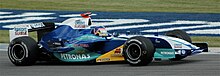 Jacques Villeneuve dalam sesi kualifikasi untuk Grand Prix Amerika Serikat 2005