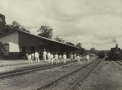 Bangunan Stasiun Solok, pada warsa 1890-an.