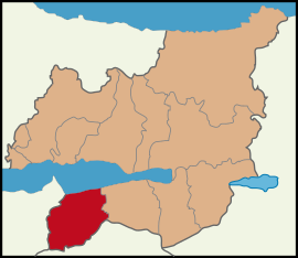 Map showing Karamürsel District in Kocaeli Province