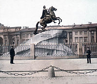 Pomník Petra Velikého, Petrohrad, 1896, sbírka Scheufler