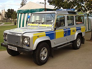 a Sussex Police Land Rover Defender