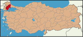 Tekirdağ (provinca) na zemljevidu