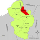 Расположение муниципалитета Бенафигос на карте провинции