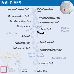 Location of માલદીવ