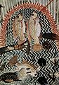 Darstellung von zwei mit dem Speer gejagten Tilapia-Fischen, Grabkammer des Menna