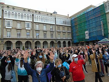 Manifestação na Corunha