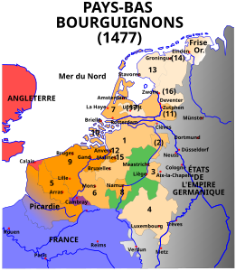 Мяжа Бургундскіх Нідэрландаў у 1477 годзе