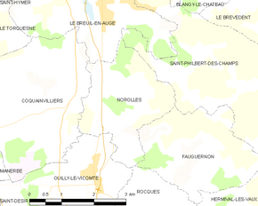 Poziția localității Norolles