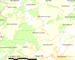 Poziția localității Traubach-le-Bas