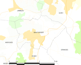 Mapa obce Saint-Désert