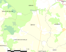 Mapa obce Berfay