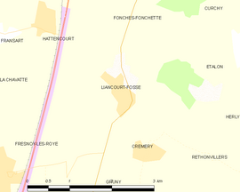 Mapa obce Liancourt-Fosse