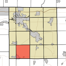 Location of Union Township in Elkhart County