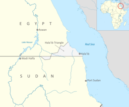 Triangolo di Hala'ib - Localizzazione