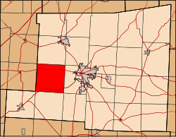 Location of Liberty Township in Knox County.