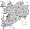 Lage der Gemeinde Memmingerberg im Landkreis Unterallgäu