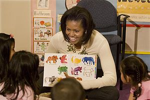 First Lady Michelle Obama at Mary's Center for...
