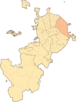 Восточный административный округ (ВАО) на карте
