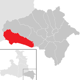 Poloha obce Muhr v okrese Tamsweg (klikacia mapa)