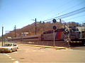 新州捷運鐵路的GP40PH-2第4109:2號停在新澤西州的多佛市