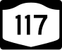 New York State Route 117 marker