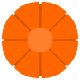 Nederlands kokarde er i nasjonalfargen oransje.