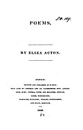 Page de titre de Poèmes, recueil de 1826.