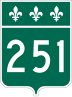Route 251 marker