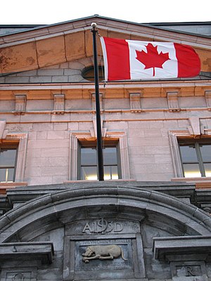 Canadian Flag in Quebec City