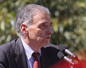 Ralph Nader speaking in front of the White Hou...