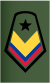Gyngende insignia of sargento primero of the Colombianer Army.svg
