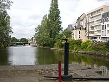 La rivero Ille kanalizita en Rennes