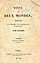 Premier tome de la Revue des deux Mondes, août 1829.