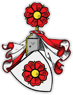 Původní erb pánů z Rožmberka tvoří pětilistá růže, stejně jako u ostatních Vítkovců