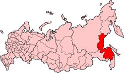 جایگاه جمهوری خاباروفسک بر روی نقشه فدراسیون روسیه