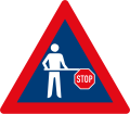 Flagger ahead