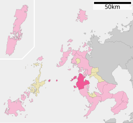 Situering van Saikai in de prefectuur Nagasaki