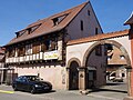 Maison porche d'entrée, façades, toitures, structure en bois