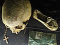 Skull and belongings of Genocide victims at the centre
