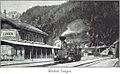 Station Langen am Arlberg with western mouth of the Arlbergtunnel 1894