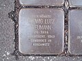 der Stolperstein für Ludwig Lutz Neumann