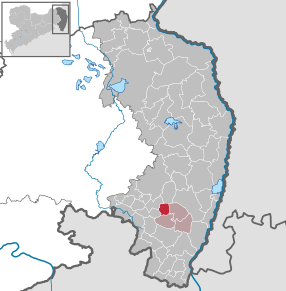 Poziția Strahwalde pe harta districtului Görlitz