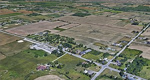 An aerial view of Tapleytown.