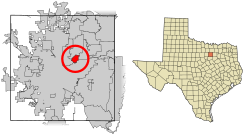 Location of Richland Hills in Tarrant County, Texas